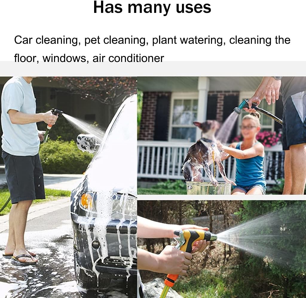 Garden Hose Reel Cart Portable Thickened ABS Hose Caddy Household Car Wash to Clean Garden Hose Holder Gardening Irrigation Storage Tool (Color : Blue Size : Hose Reel) (Blue +DN15 15m Yellow Pipe)