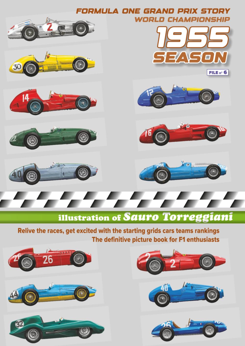 Formula One Grand Prix Story 1955 Season World Championship: Relive the races, get excited with the starting grid cars teams rankings. The definitive picture book for F1 enthusiast