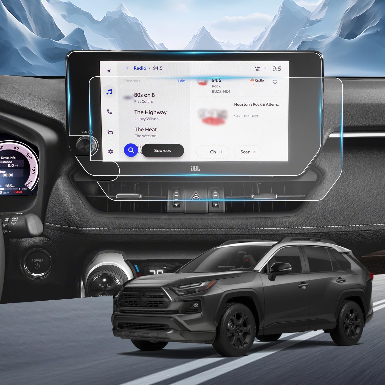Car GPS Navigation Tempered Glass Screen Protectiv... - Grandado