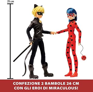 BANDAI - Miraculous Ladybug - Miraculous Ladybug Cat Fashion Dolls 2 Pack