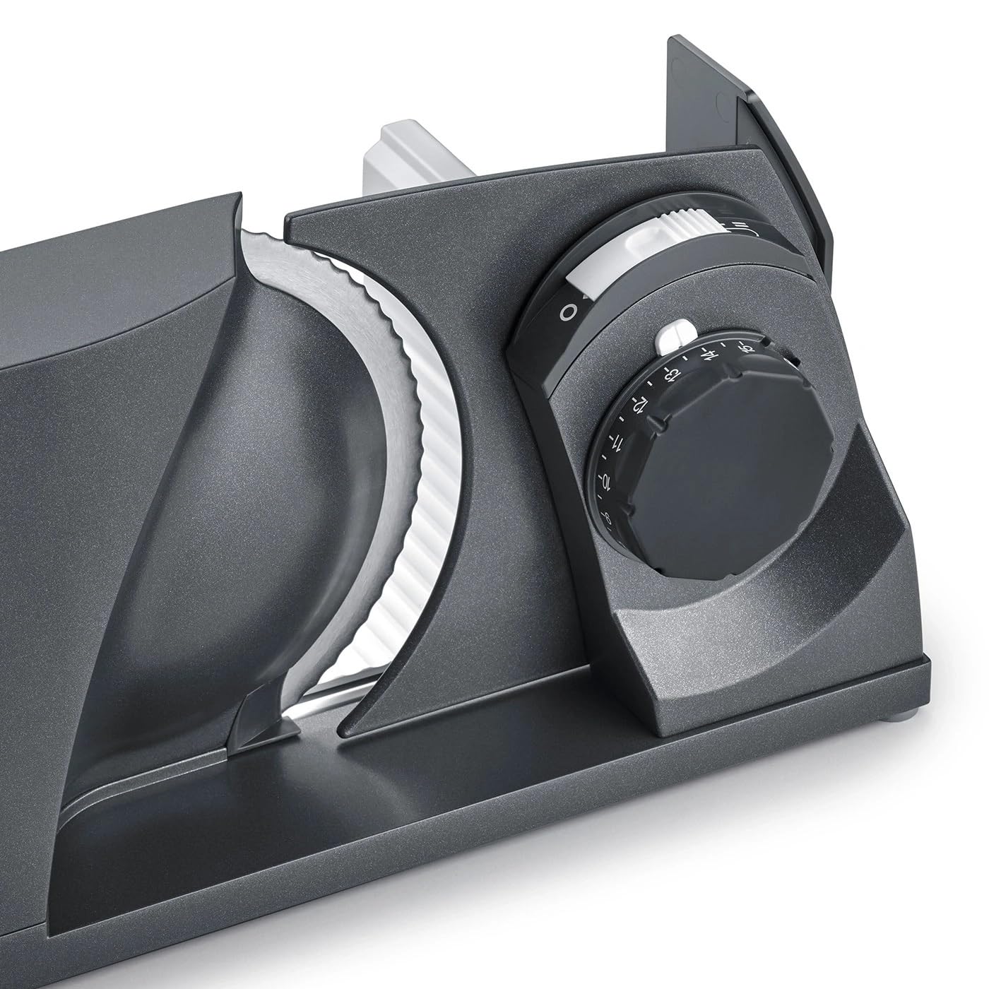 GRAEF MYtiny MT1006 - Trancheuse universelle pliable, Made in Germany, entièrement métallique, lame dentelée Ø170 mm, épaisseur de coupe 0-15 mm, trancheuse à pain, compacte