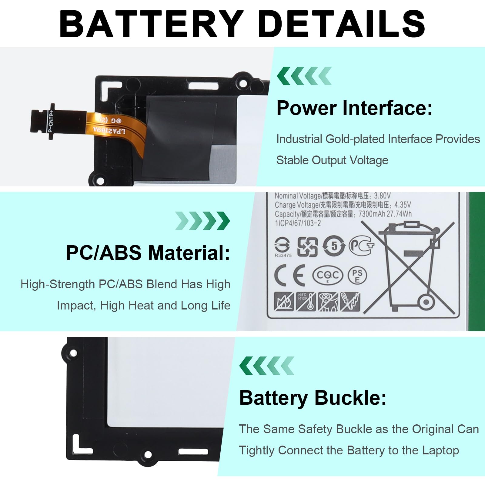 EB-BT585ABE Batería Compatible con Samsung Galaxy 10.1 2016 SM-T580 SM-T585 SM-P580 SM-P580N SM-T585C SM-P585N SM-P585Y SM-T587 SM-T587P Serie