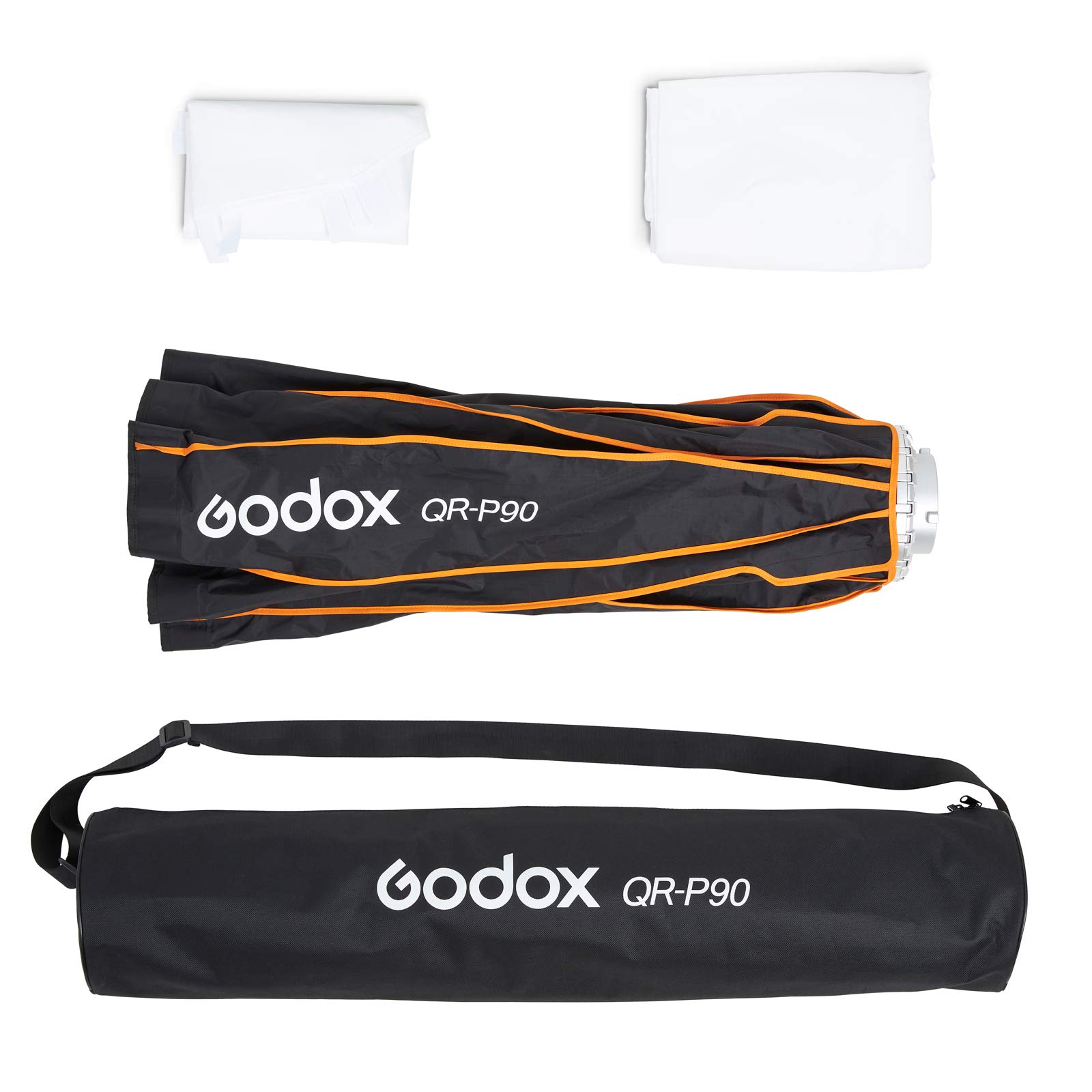 Godox QR-P90 Softbox Profundo parabólico de liberación rápida de 90 cm para MS200-V MS300-V SK400II-V DP400III-V DP600III-V SL60W SL60IID SL60IIBi SL100D SL100Bi (90CM)