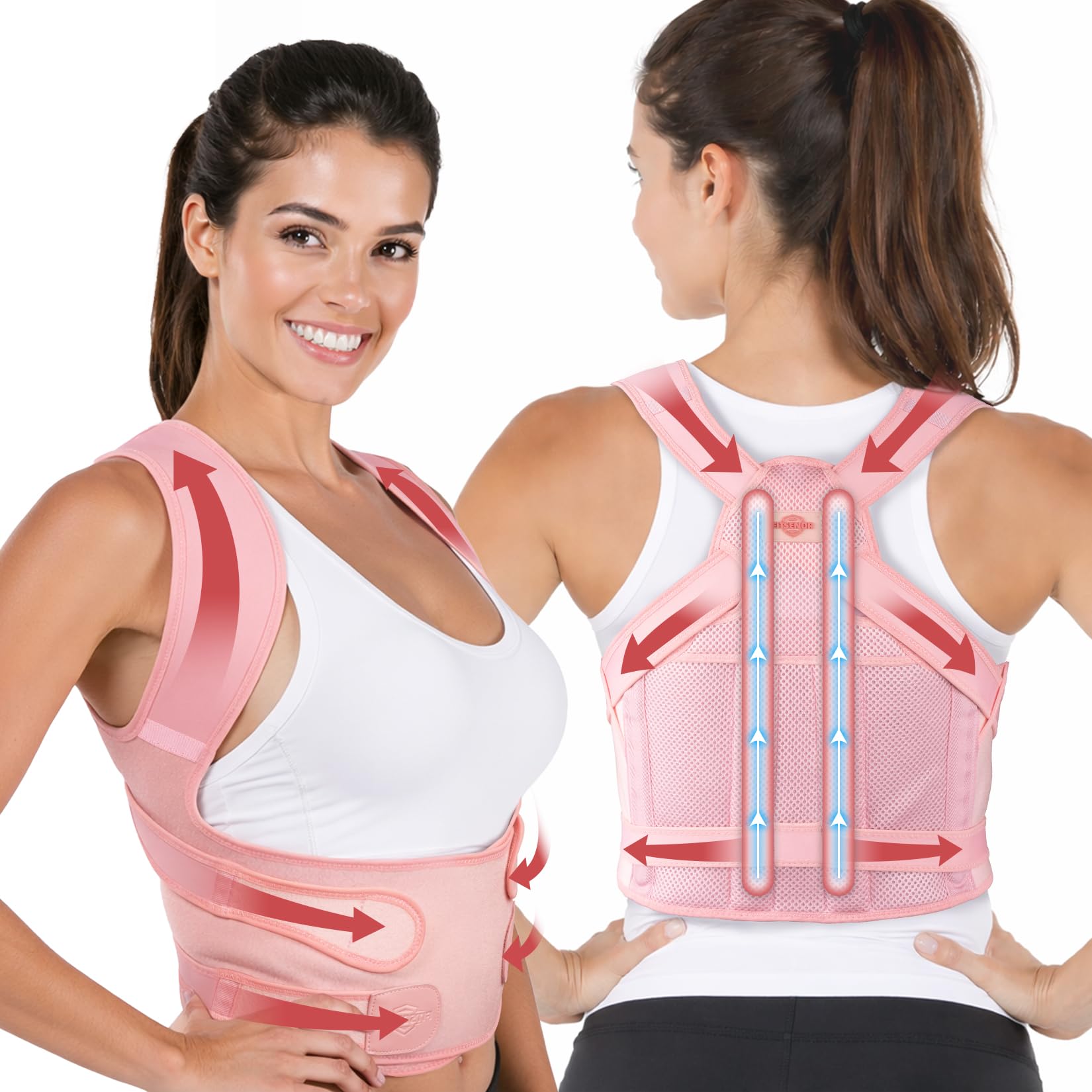 Photo 1 of FITSENOR Pink Posture Corrector, Back Brace