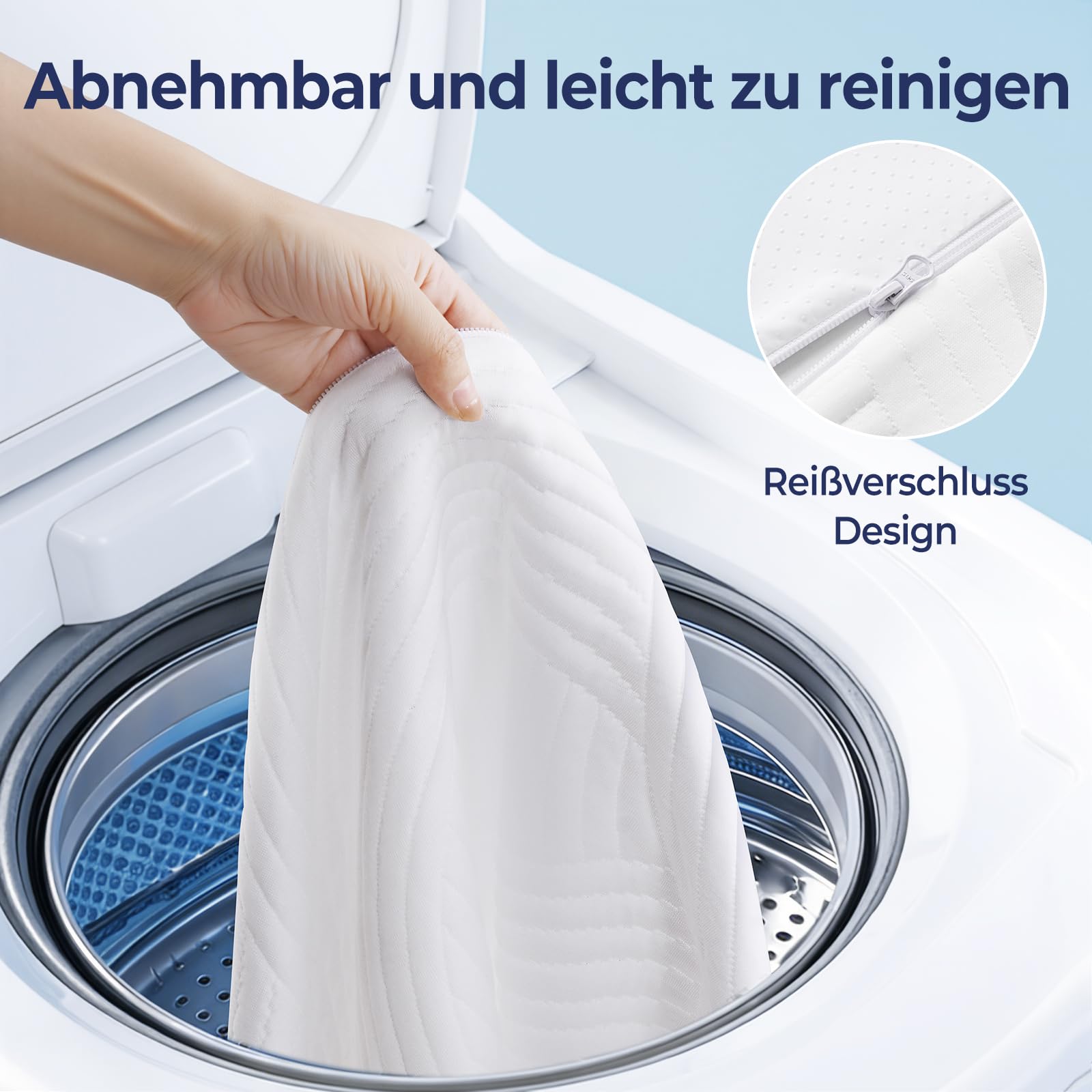 SakuraHome Matratzentopper 140x200cm - H3/H2 Gel Memory-Schaum Matratzen Topper, ca. 8cm Höhe, für Boxspringbett Schlafsofa,CertiPUR-US & Öko-Tex Zertifiziert