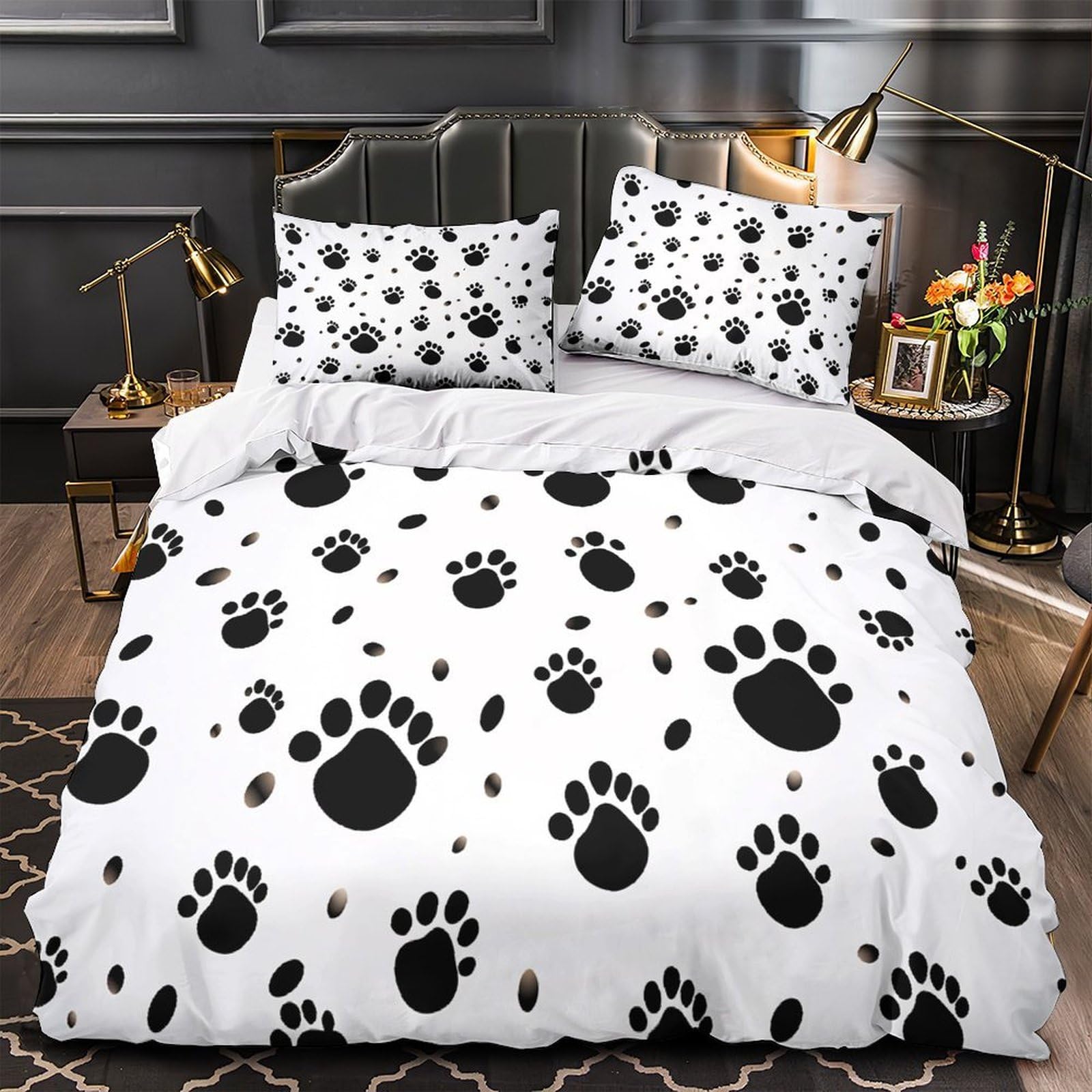 Housse de couette dinosaure 260x220 cm en microfibre pour lit Super King