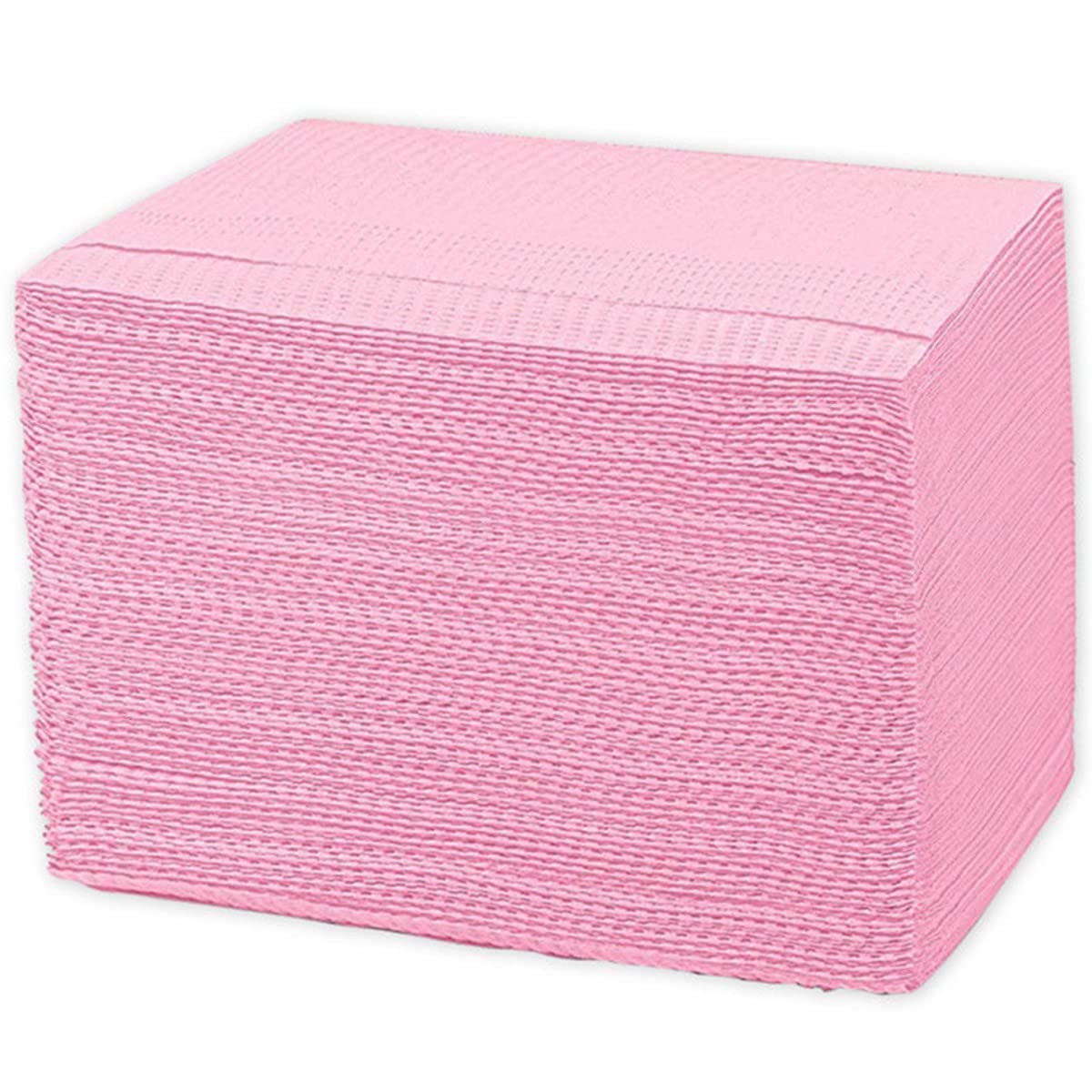 60 bavaglini monouso per pazienti, 33 x 45,7 cm, 3 strati impermeabili per tatuaggi, tovaglioli di carta per dentistica, stazione di tatuaggi e salone (rosa)