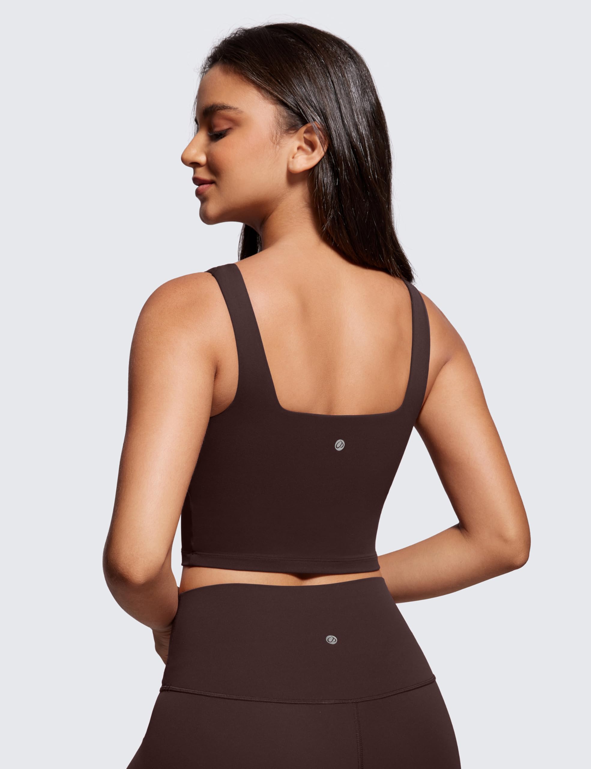 CRZ YOGA Damen Butterluxe Sport BH Gepolstert Ohne Bügel Crop Tops Atmungsaktive Yoga Tank Top Fitness Workout Sports Bra