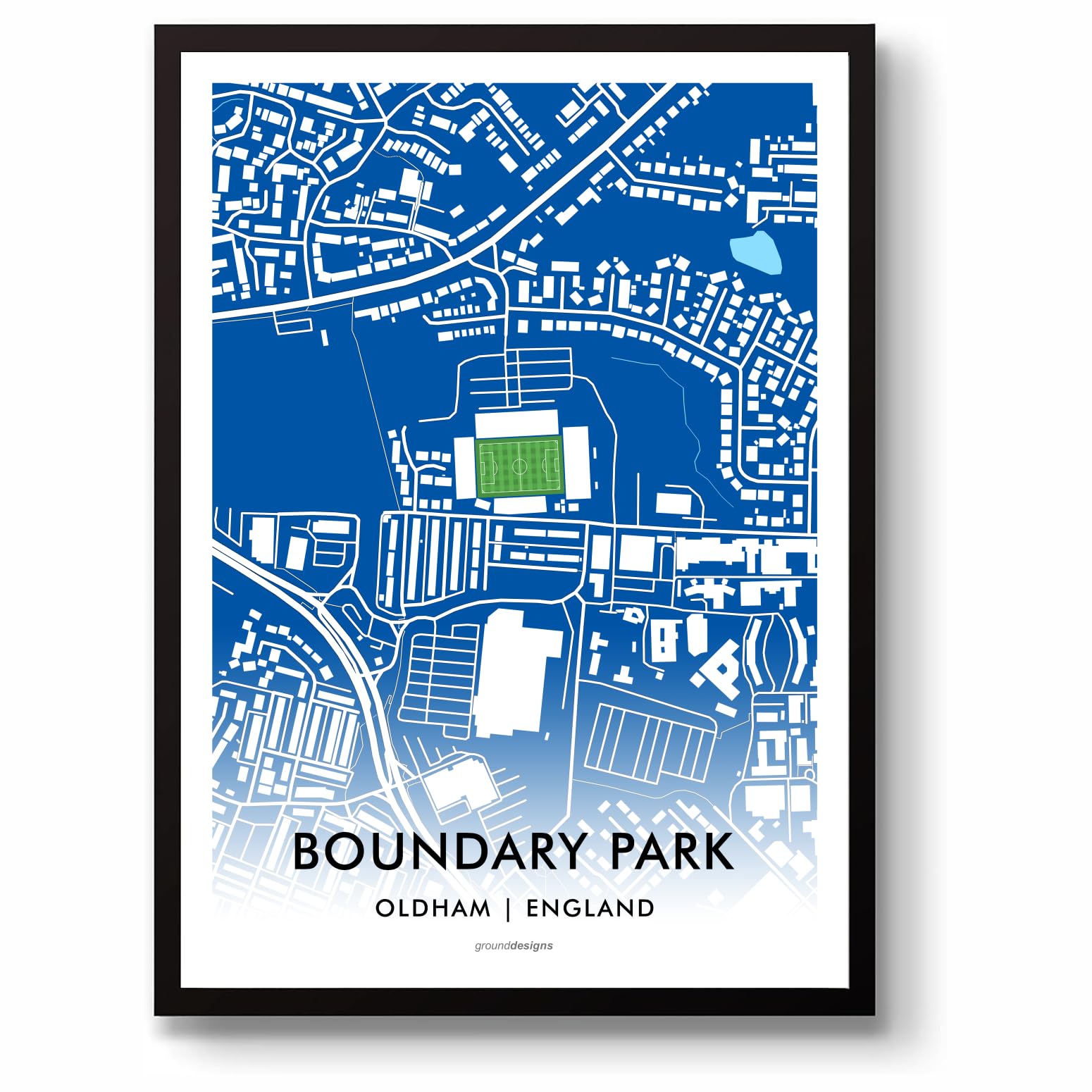 GroundDesigns OLDHAM ATHLETIC Boundary Park Stadium Map