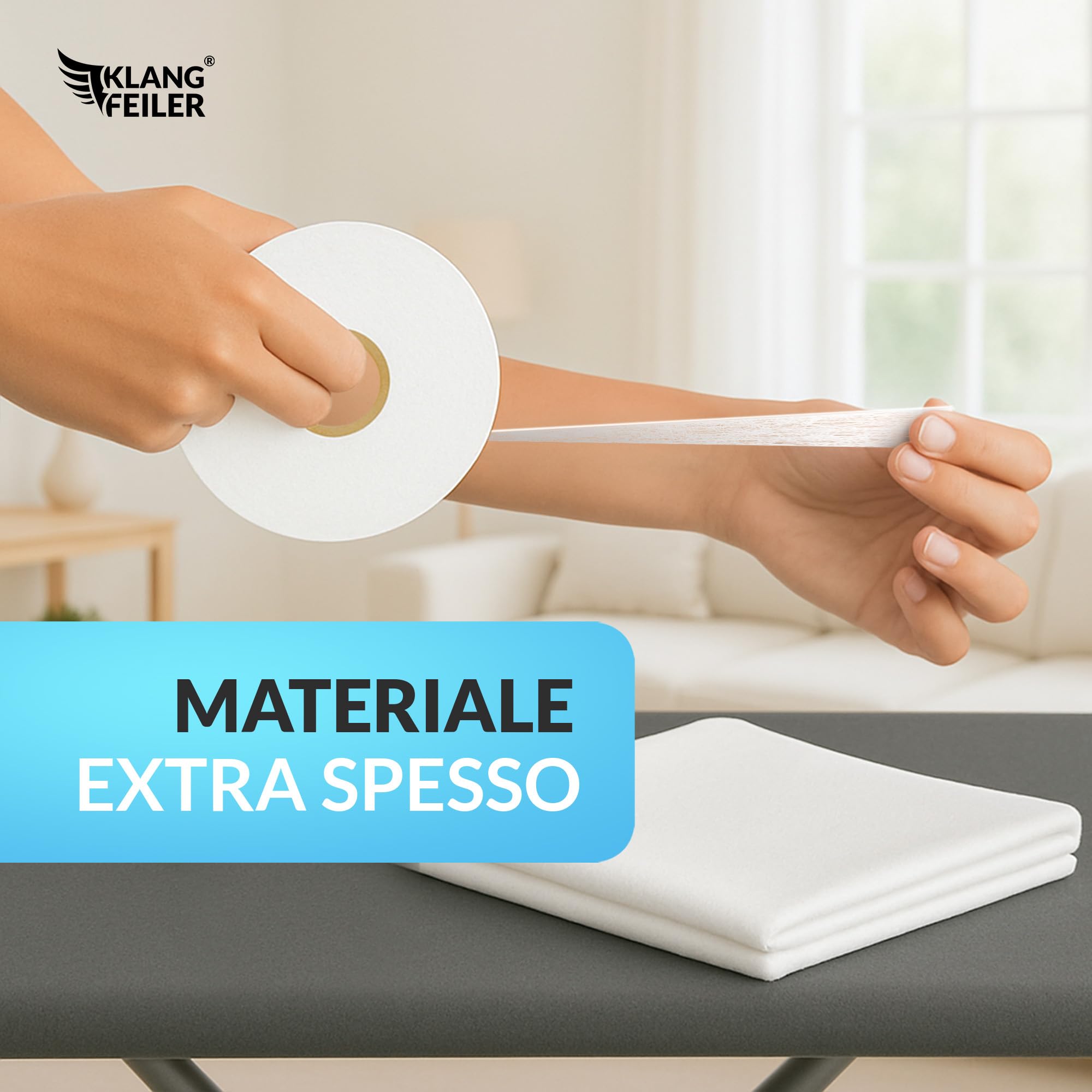 Klangfeiler® Nastro termoadesivo - Orlo termoadesivo - 30 metri- 20mm - adesivo - termoadesivi per tessuti - Non è Necessario Cucire-Nastro
