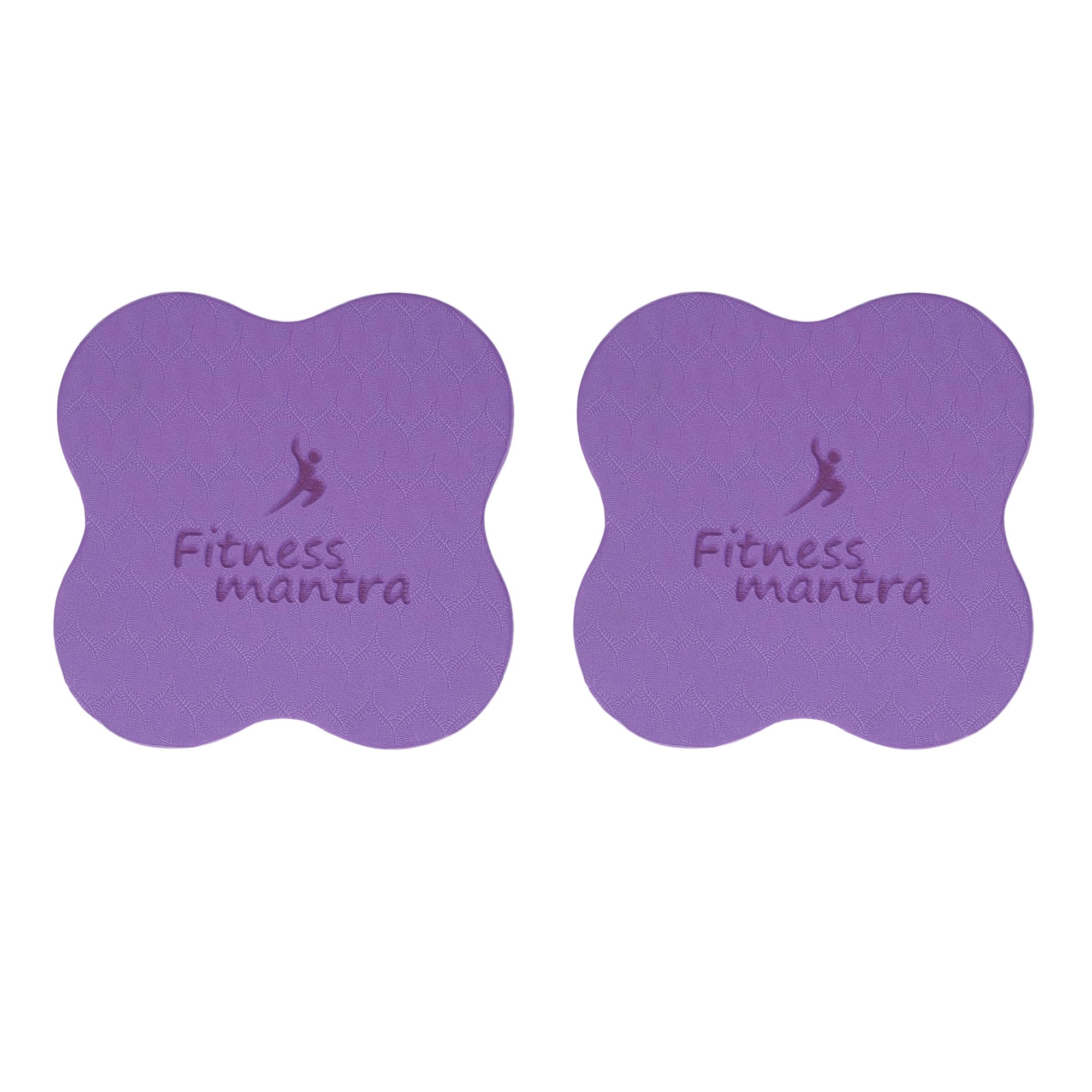 Fitness Mantra® 20mm Anti Slip Yoga Cushion Pad| Super Soft Quality| knee & Elbow Pad| Joint Protection Pad| Size 8 x 8 inches| Pack of 2 Pc.| Color Purple|