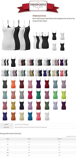 Miniatura 4 de Made by Emma Camiseta básica de tirantes delgados ajustables para mujer (4 unidades)