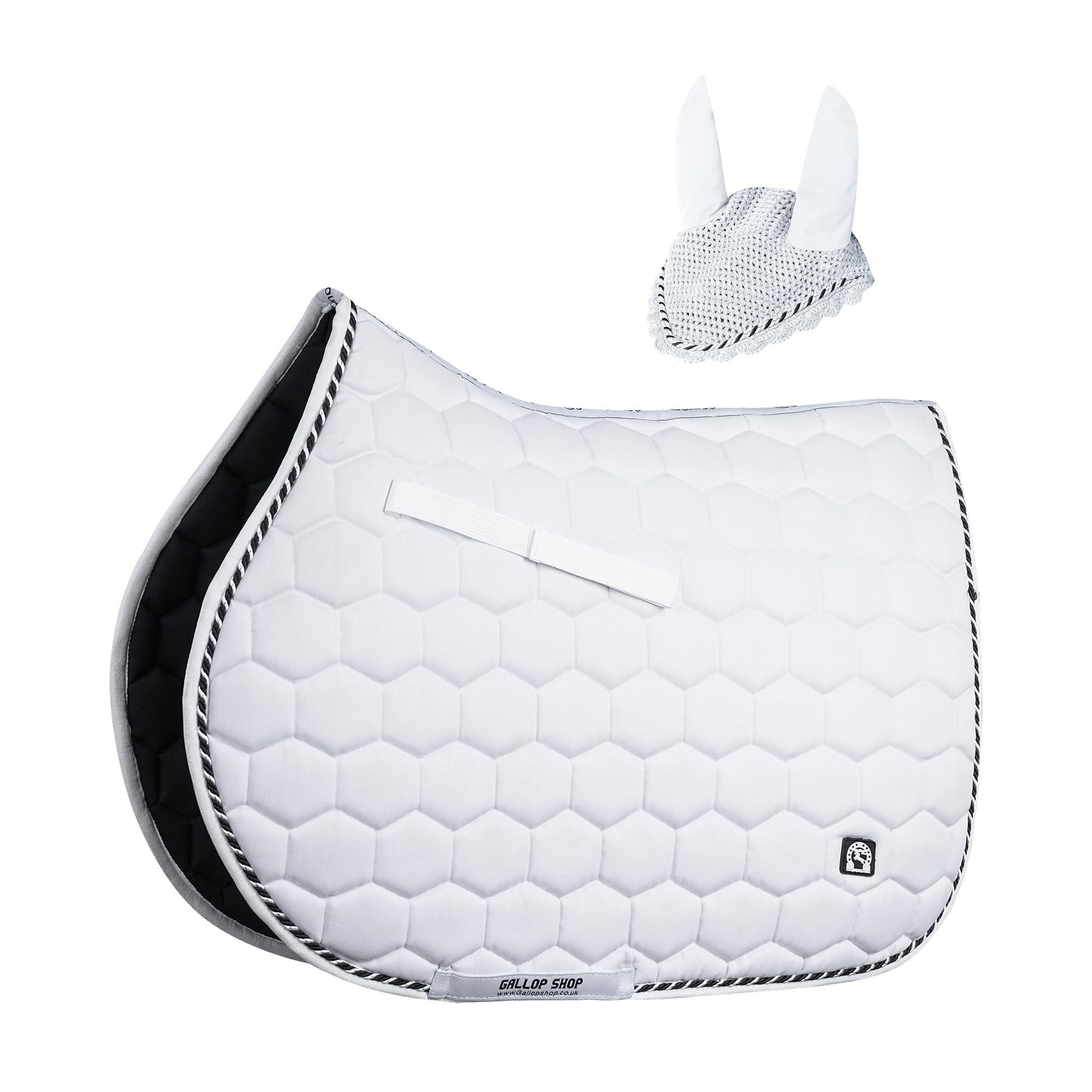 General Saddle Pad for Horse, Football Box Design (White, Cob/Pony) — image 1
