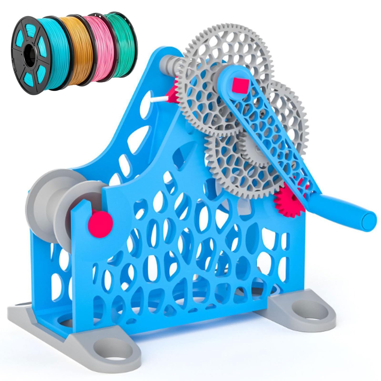 SXDMOUBK Electric Spool Winder, 3D Filament Respooler, Intelligent Retractor with 6W Motor, Detachable Module for Wires up to 1 Kg, Ideal for 3D Printing Enthusiasts