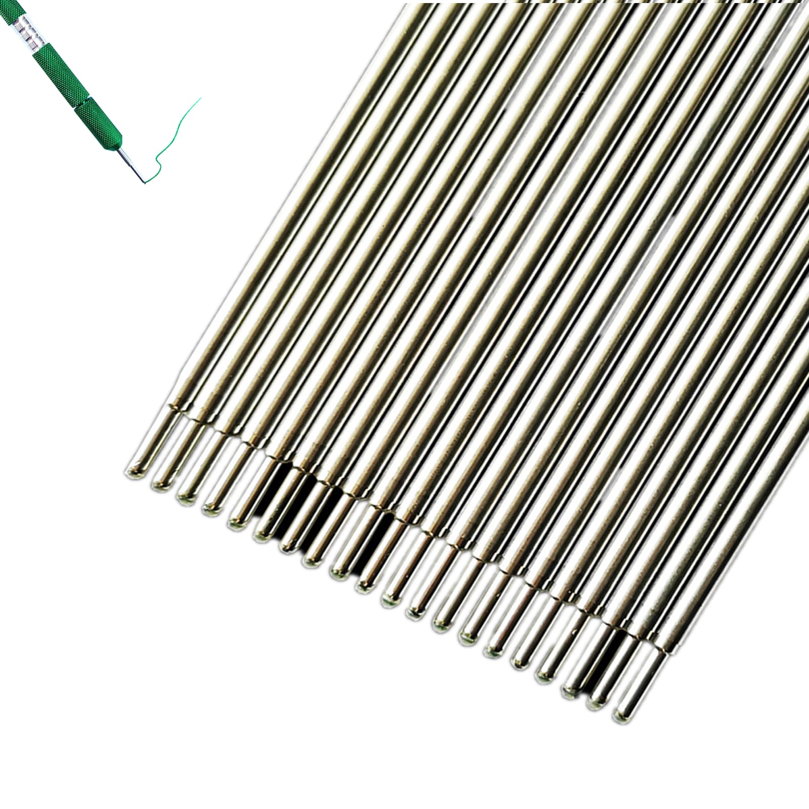 20-Piece Assorted Tattoo Skin Marker Pen Core Set - Professional Surgical Tip Refills for Microblading, Skin Stenciling & Precise Marking | Skin Surfer Stencil Accessories for Tattoo Artists (Green)