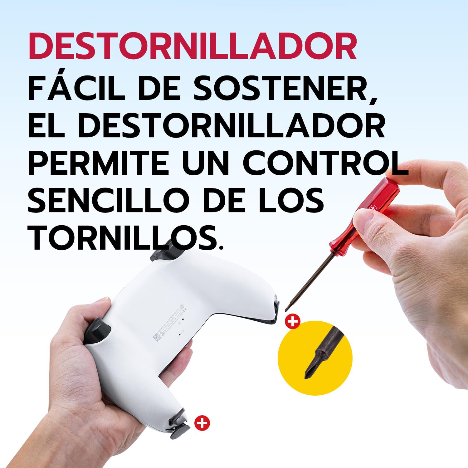 Tolesum Kit de Reparación de Joysticks TMR para Mando PS5, 2 Joysticks Analógicos con Tapas, Destornillador y Herramientas, Tecnología TMR de Respuesta Rápida