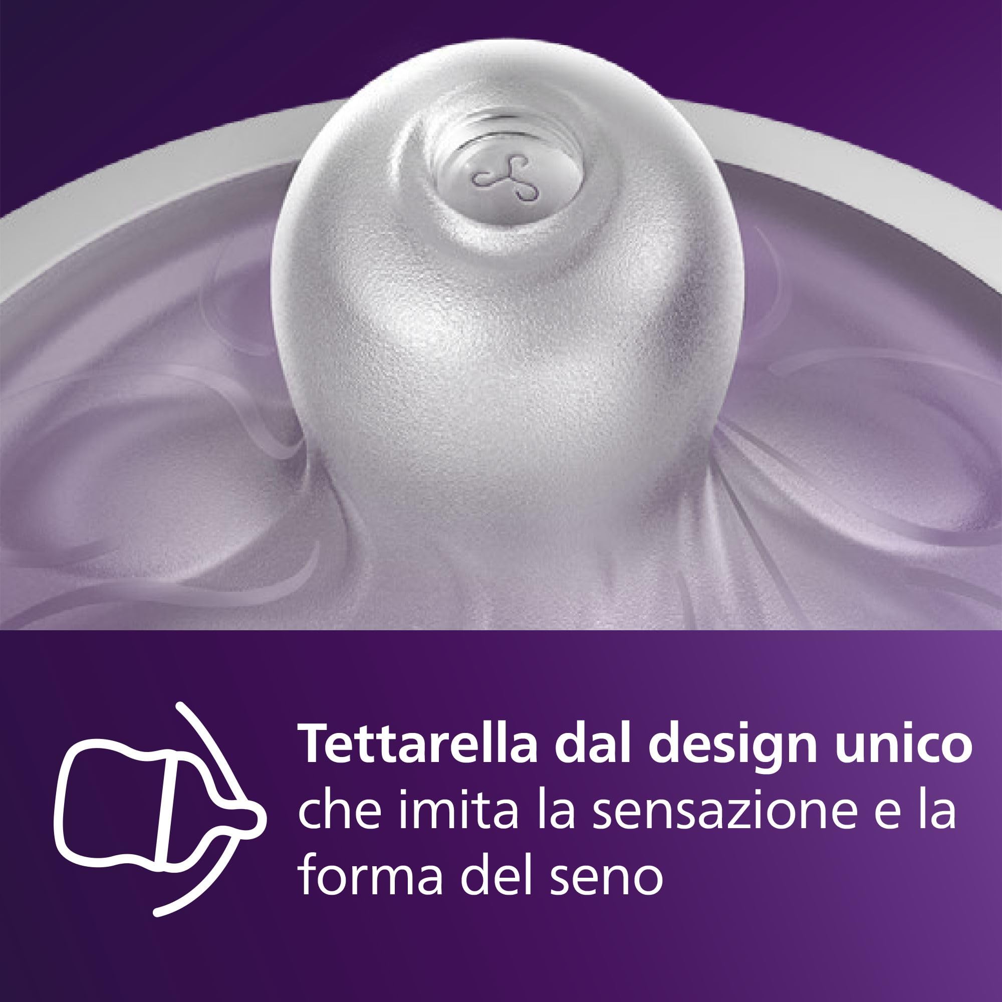 Philips Avent Natural Response Baby Bottle da 260°ml (9 oz) con tettarella a flusso medio (flusso 3), confezione da 3, con design tropicale, SCY903/73