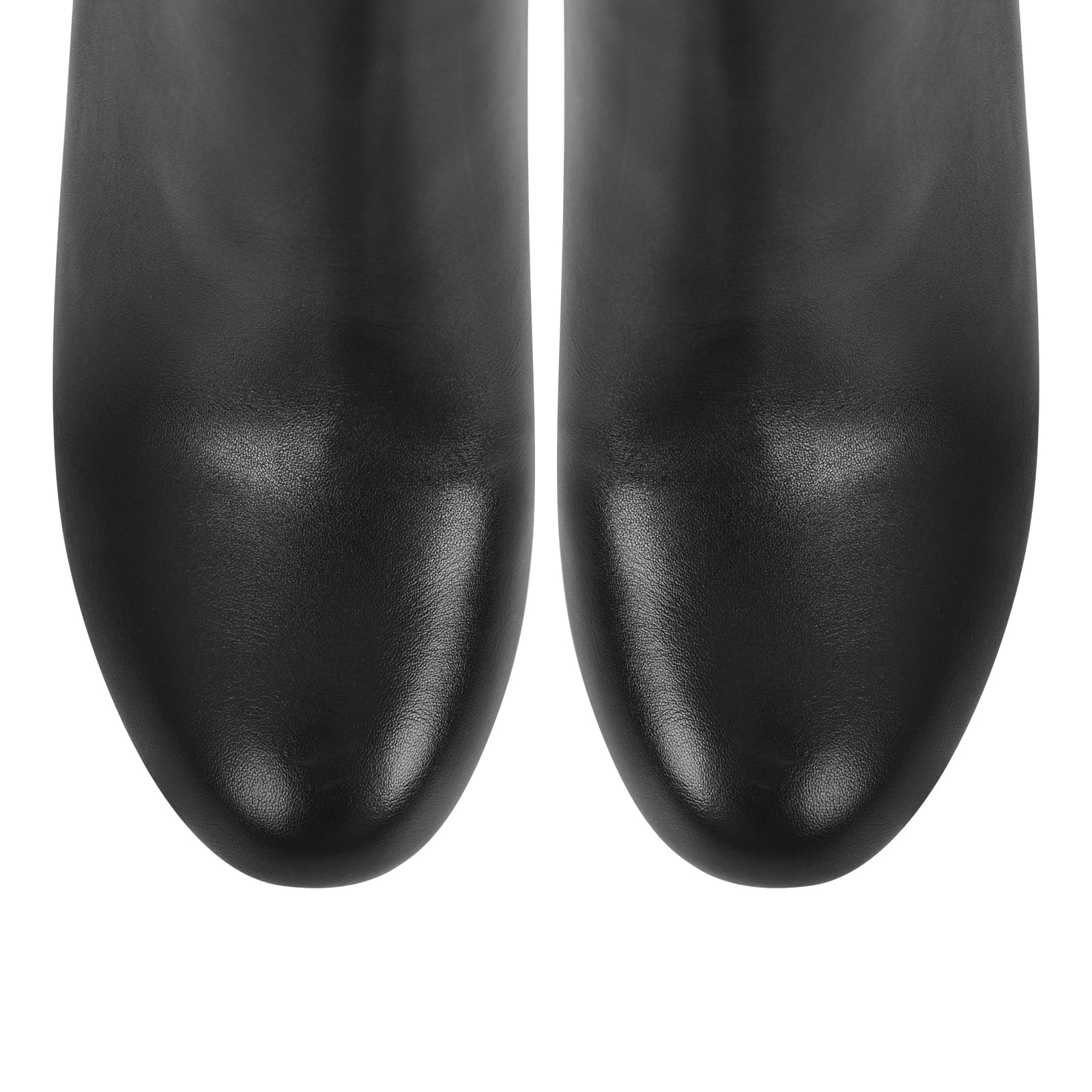 Plateau Stiefel Kniehoch Langschaft Boots Weitschaftstiefel mit Blockabsatz