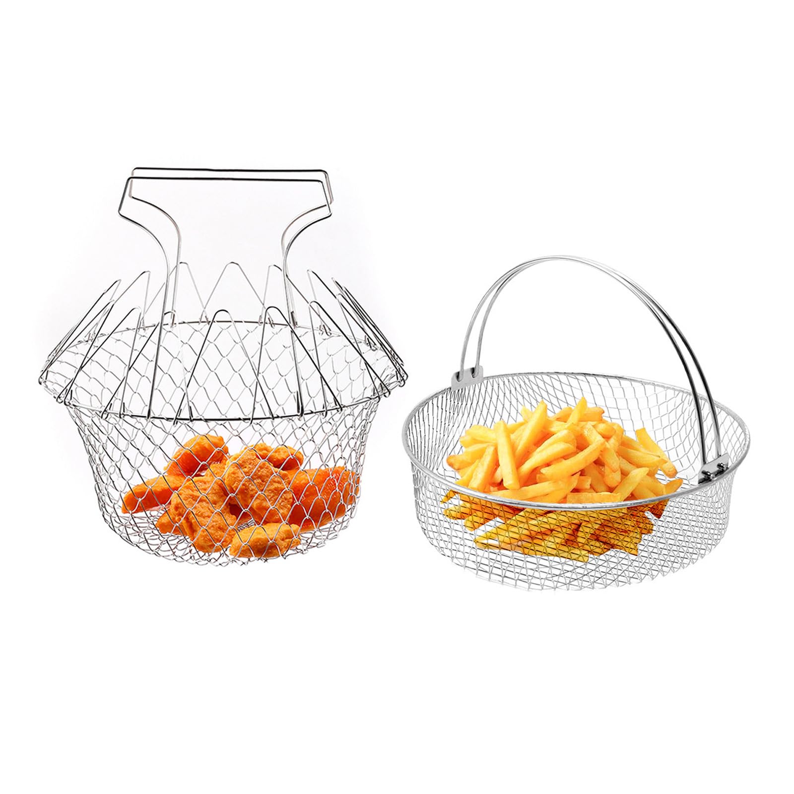 Accesorio de Repuesto Multifuncional para Cesta para freír con Orificio Cuadrado de Acero Inoxidable 304, para un Drenaje eficiente del Aceite, Control de Aceite, Cesta para freír