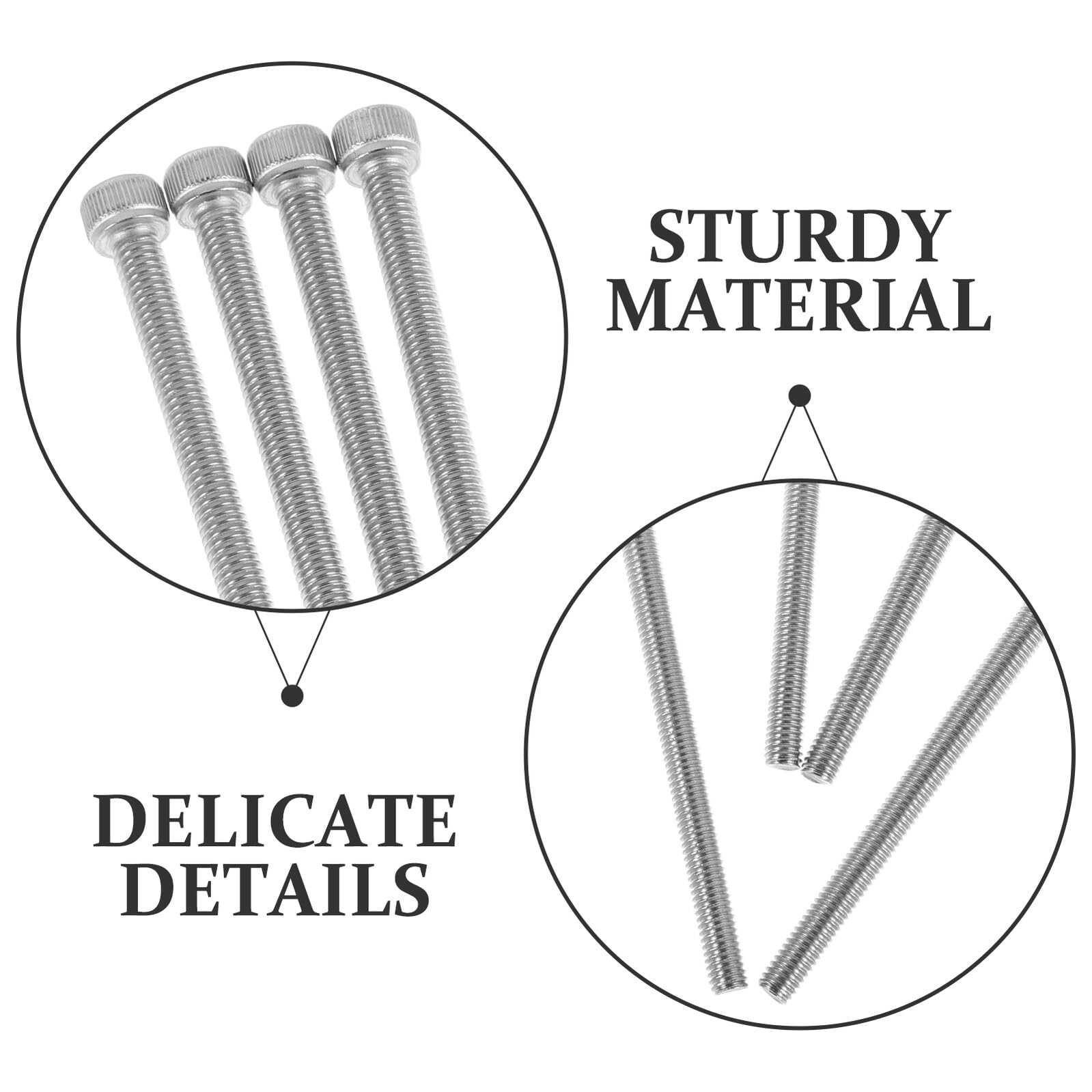 Lot De 4 Vis De Rehausseur De Potence Vélo – M6 X 150 Mm, Acier Inoxydable, Réglage Guidon VTT, Résistance Antirouille