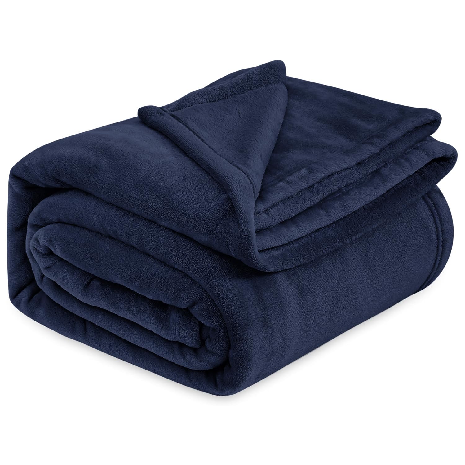 Cloth Fusion Lightweight Fleece Blanket 280 GSM All-Season Blanket Double Bed for Winter(86x88 Inches, Navy Blue)-image-31