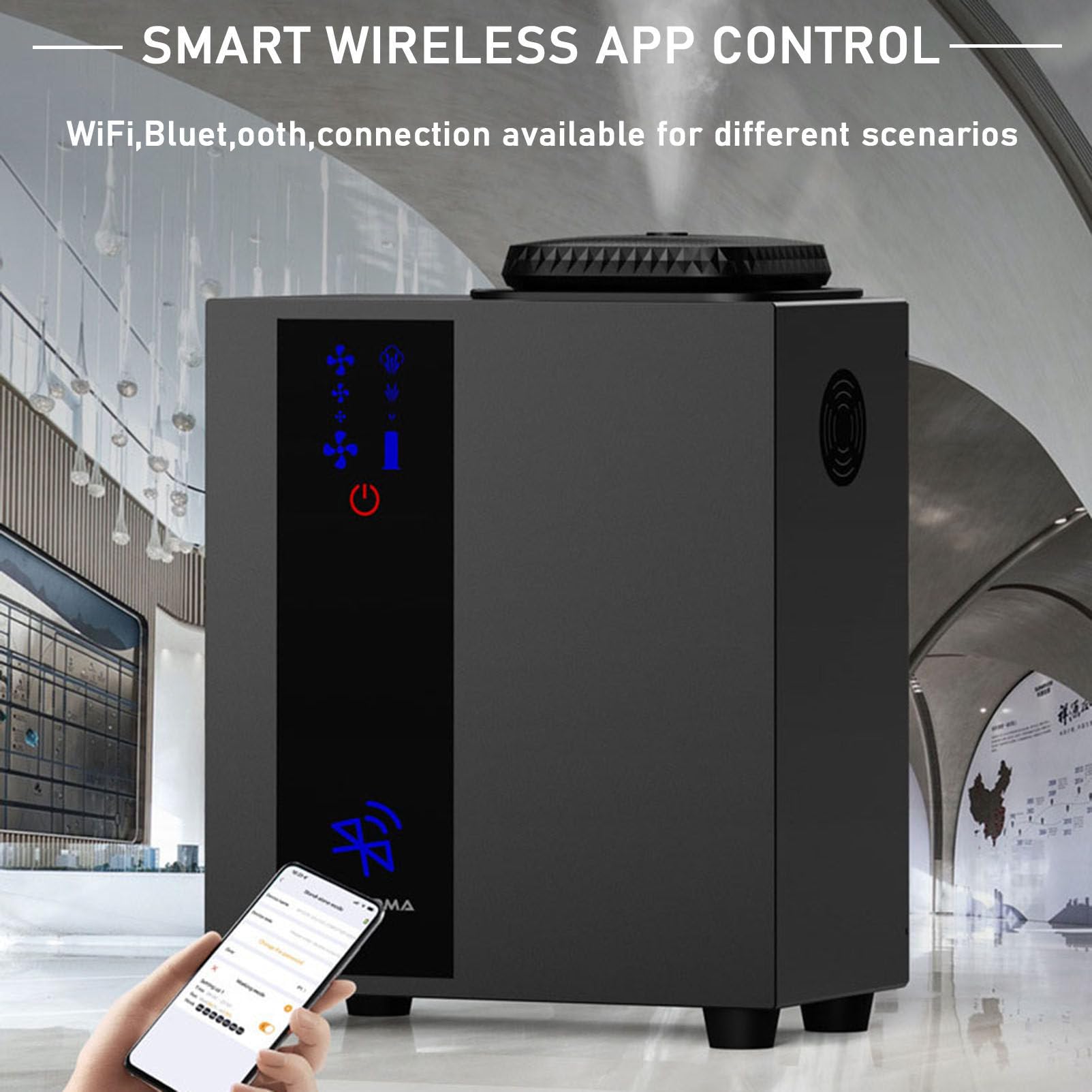 Diffusore di profumo HVAC, macchina intelligente per la casa, con tecnologia ad aria fredda, diffusore di oli essenziali senz'acqua, per soggiorno, ufficio, spa,D