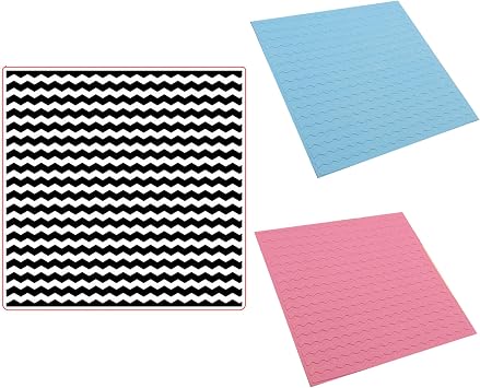 Plastic Embossing Folders 5.9"x5.9''| Zigzag Pattern Paper Crafts Plastic Textured Impressions for Card Making Scrapbooking
