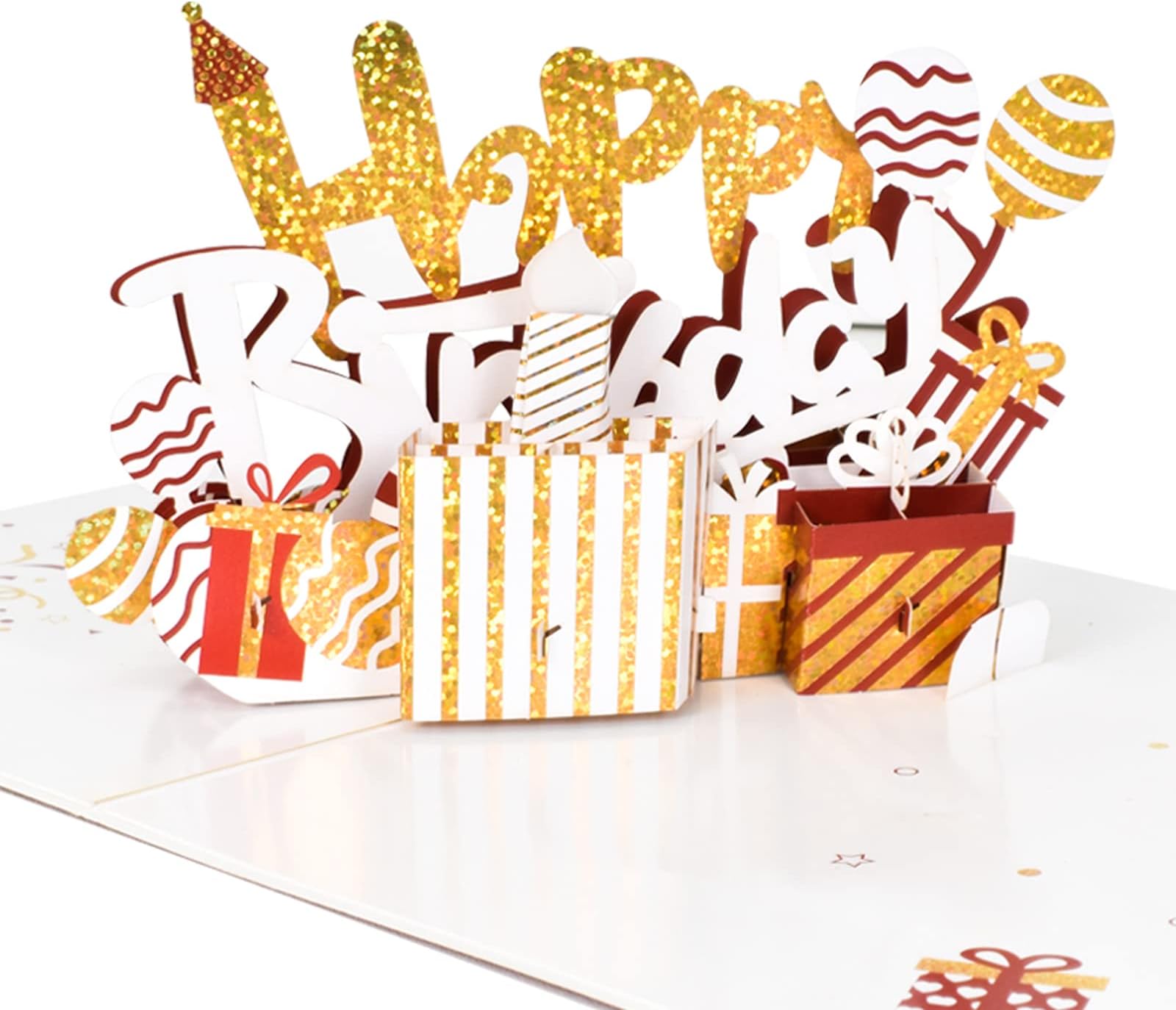 3D Pop Up Geburtstagskarte Mit Torte - Personalisierte Grusskarte Mit Umschlag