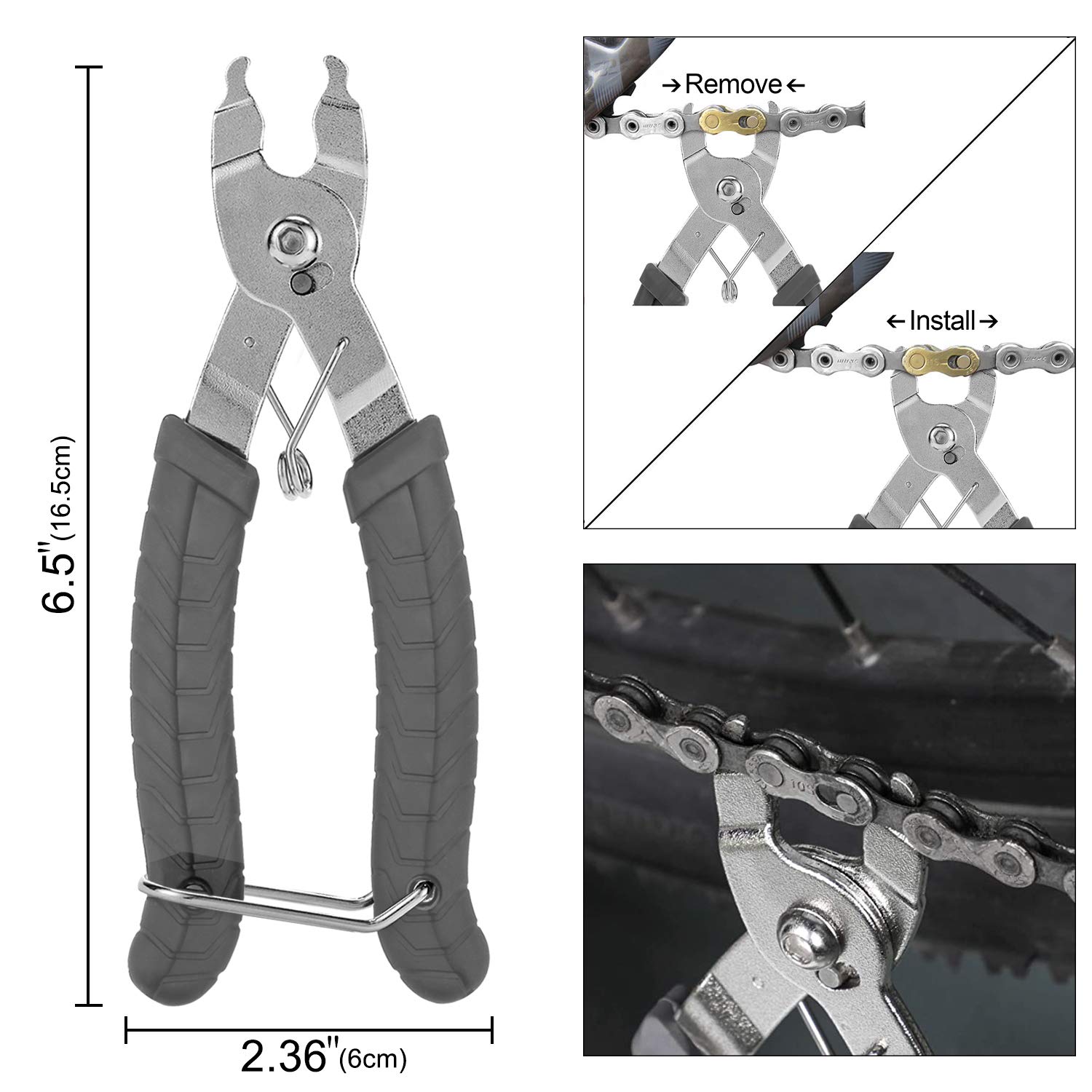Kit D'outils Chaîne Vélo 16 En 1 Knpwer - Pinces, Coupe-chaîne, étriers - Pour VTT, Route Et Sport