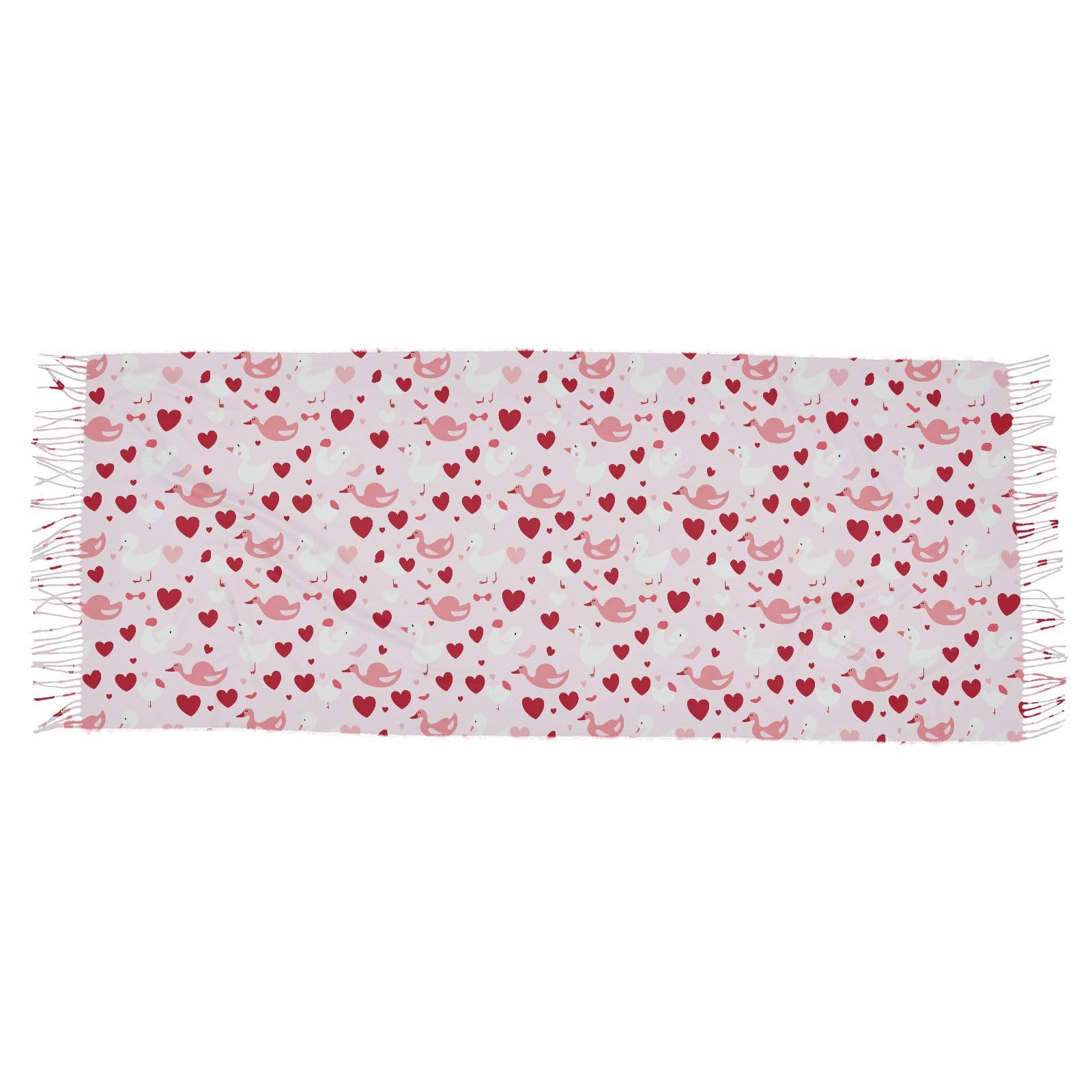 soft cashmere feel thick scarf for women christmas gift female Duck White Red Peach Valentine's Day bufanda para mujer