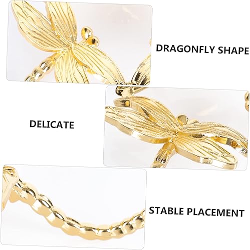 Miniatura 7 de Soporte de metal para adornos, soporte de joyería, bandeja de baratija, estatua de mesa, estatua de mesa, soporte de exhibición de esfera de