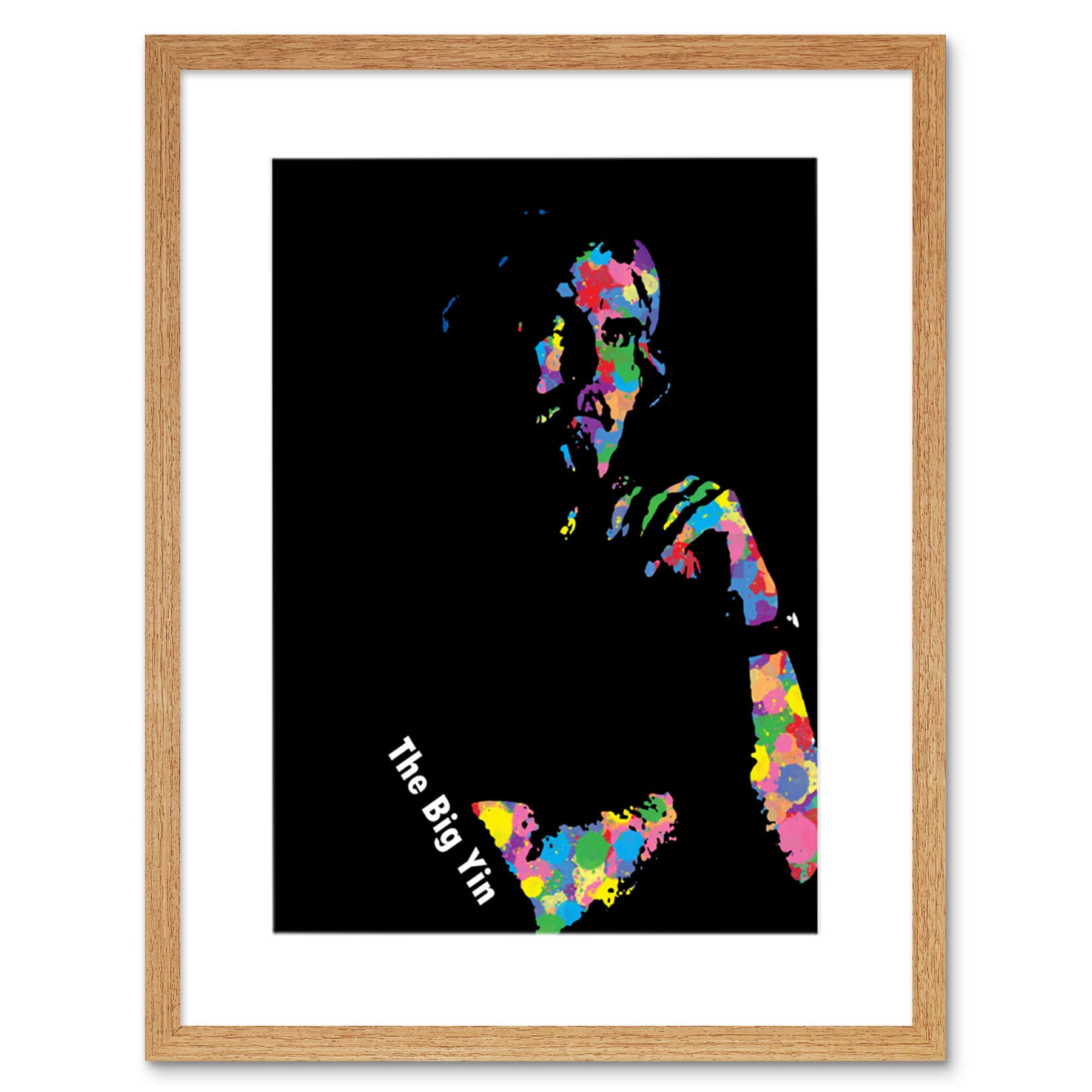 Wee Blue Coo Painting Billy Connolly Abstract Splatter Framed Wall Art Print