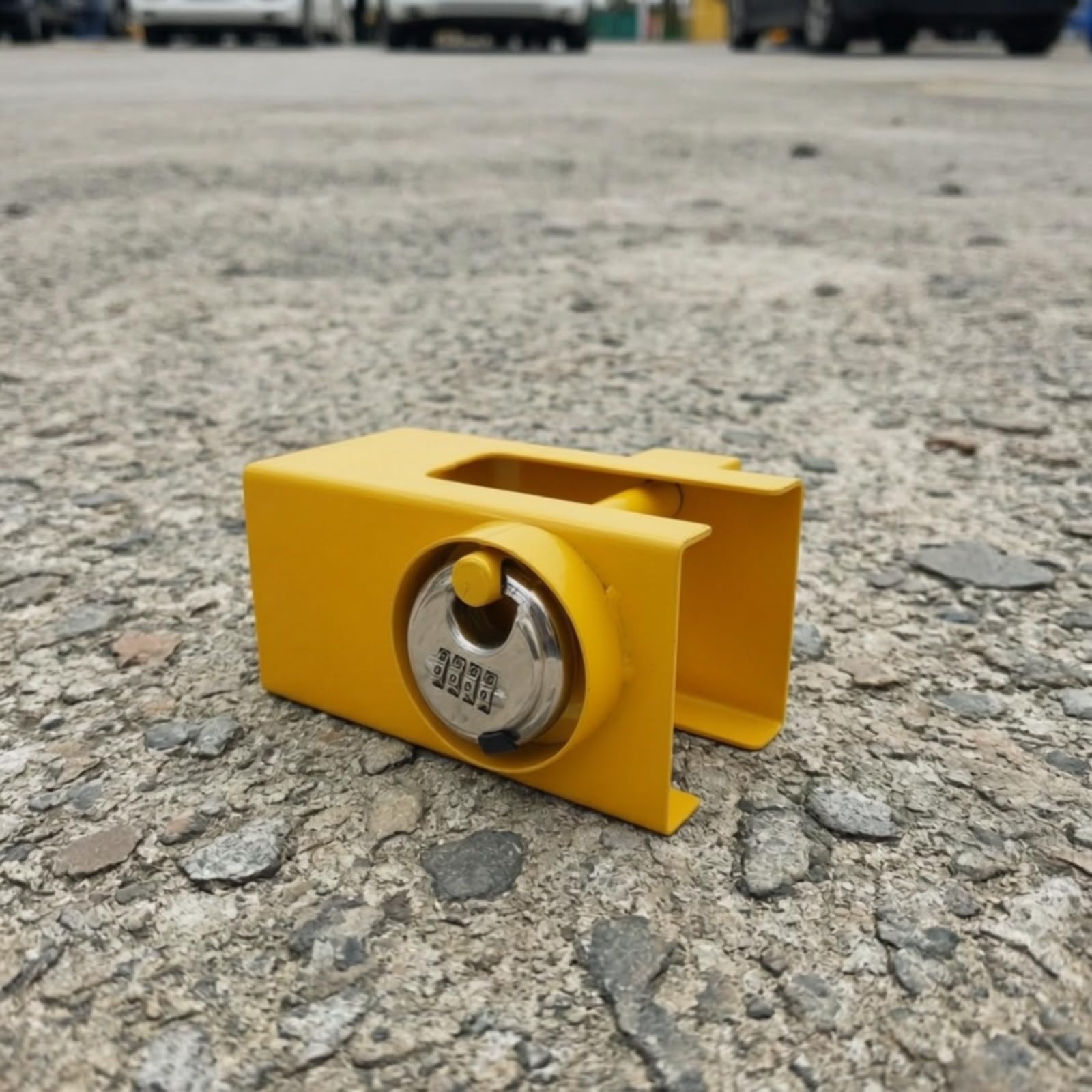 Qianly Diebstahlsicherung mit Schlüssel Gelb Anhängerschloss mit 2 Schlüsseln Kompakt Anhängerkupplungsschloss 2 Schlüsseln für LKW, Parkplatz