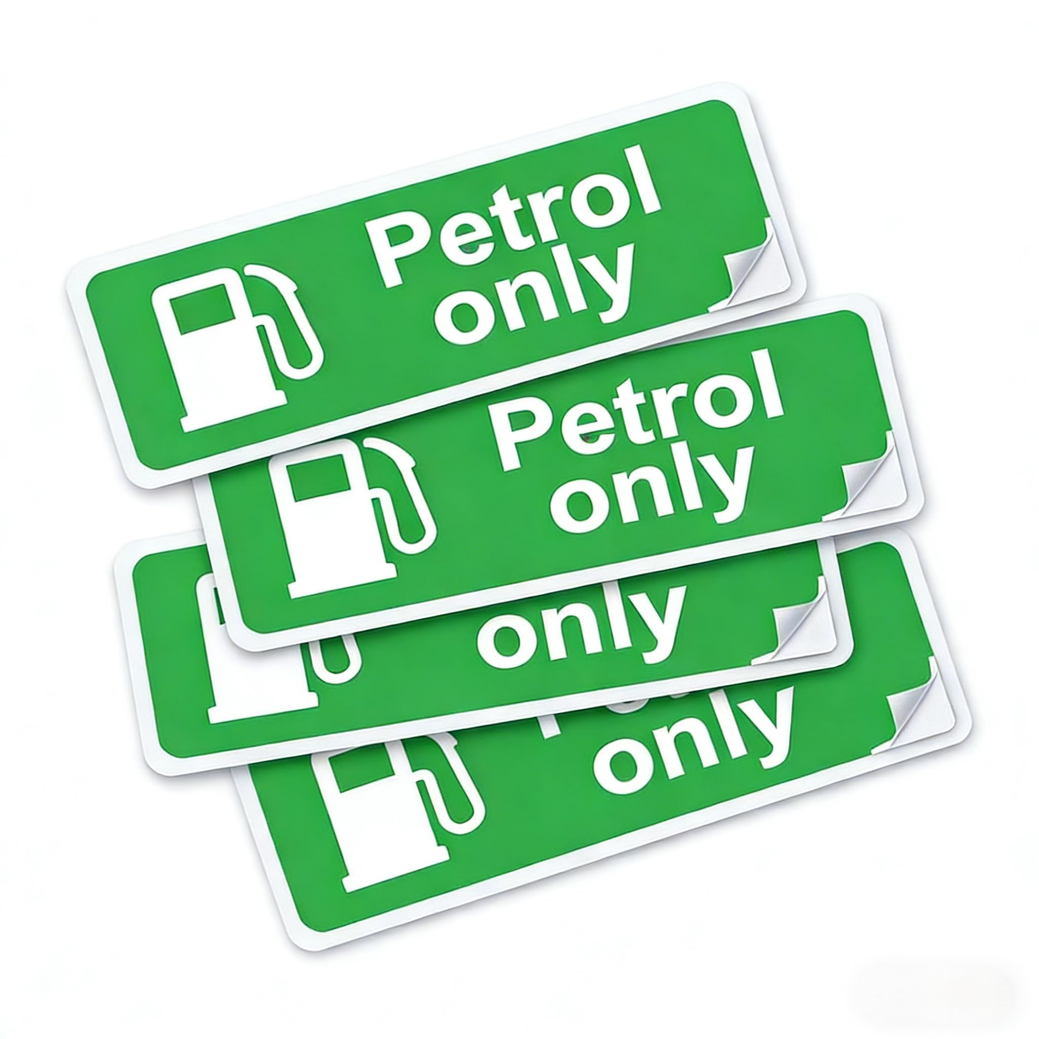 4 Pack Diesel Sticker for Fuel Cap, Self Adhesive Waterproof Petrol Sticker for Car Truck SUV, High Visibility Fuel Label Sticker for Tank Cap Marker Green — view 2