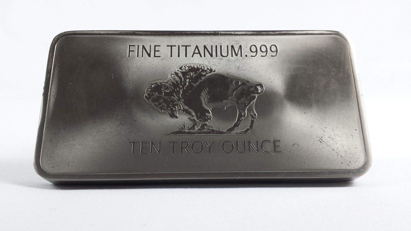 Metal Art Collection – 283,5 g Ten Troy Ounce USA Buffalo américain .999 Barre de lingot en titane fin