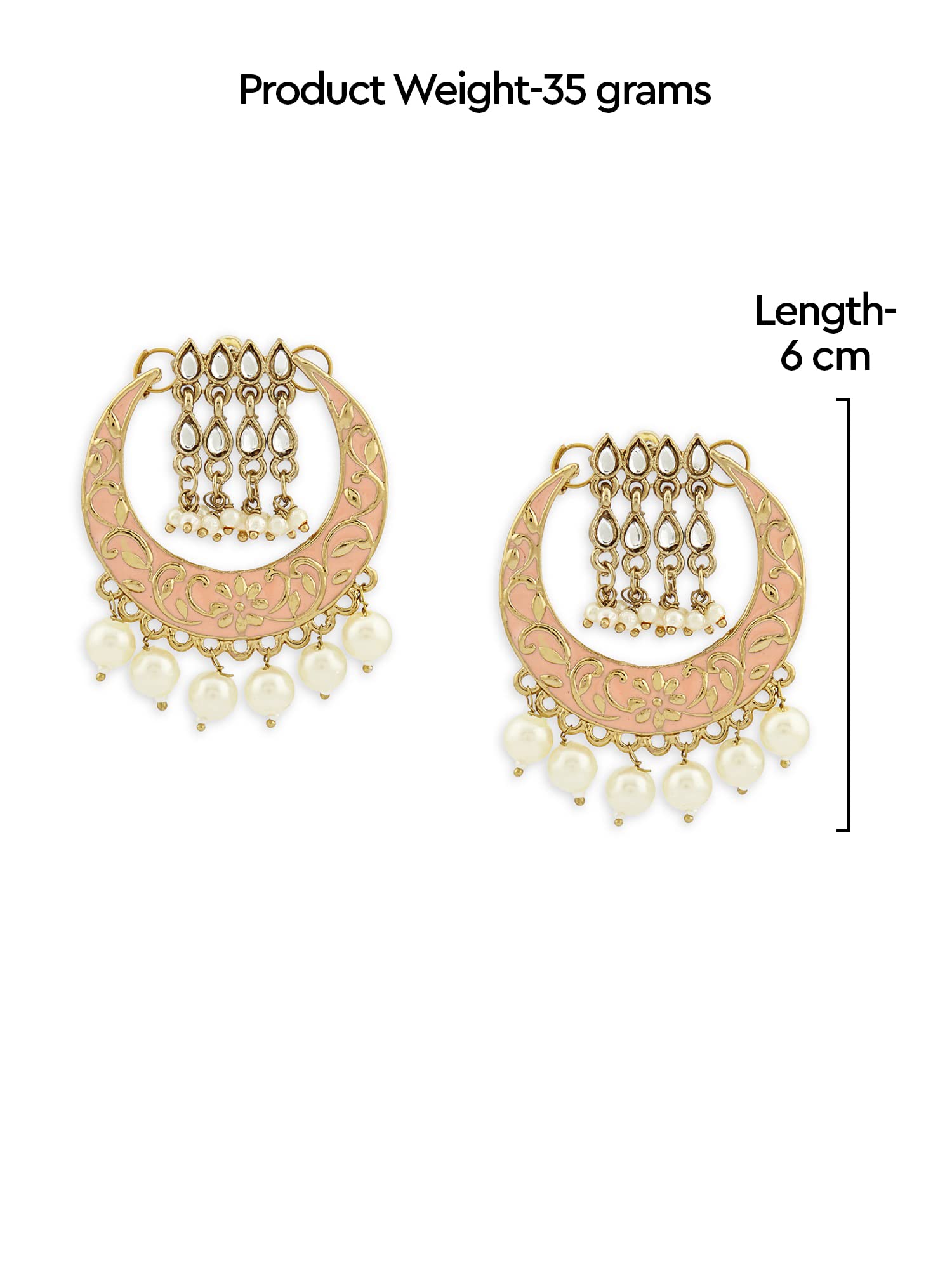 Meenakari Kundan Ethnic Pearl Drops Earring For Women