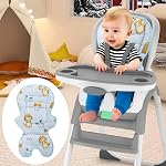 Runhike High Chair Cover Replacement Compatible with Graco and Ingenuity | Soft Cushion with Anti-Slip Pad, Protecting Water Spills, Fit for Evenflo, Baby Trend, Cosco, Joovy Nook and Most High Chair
