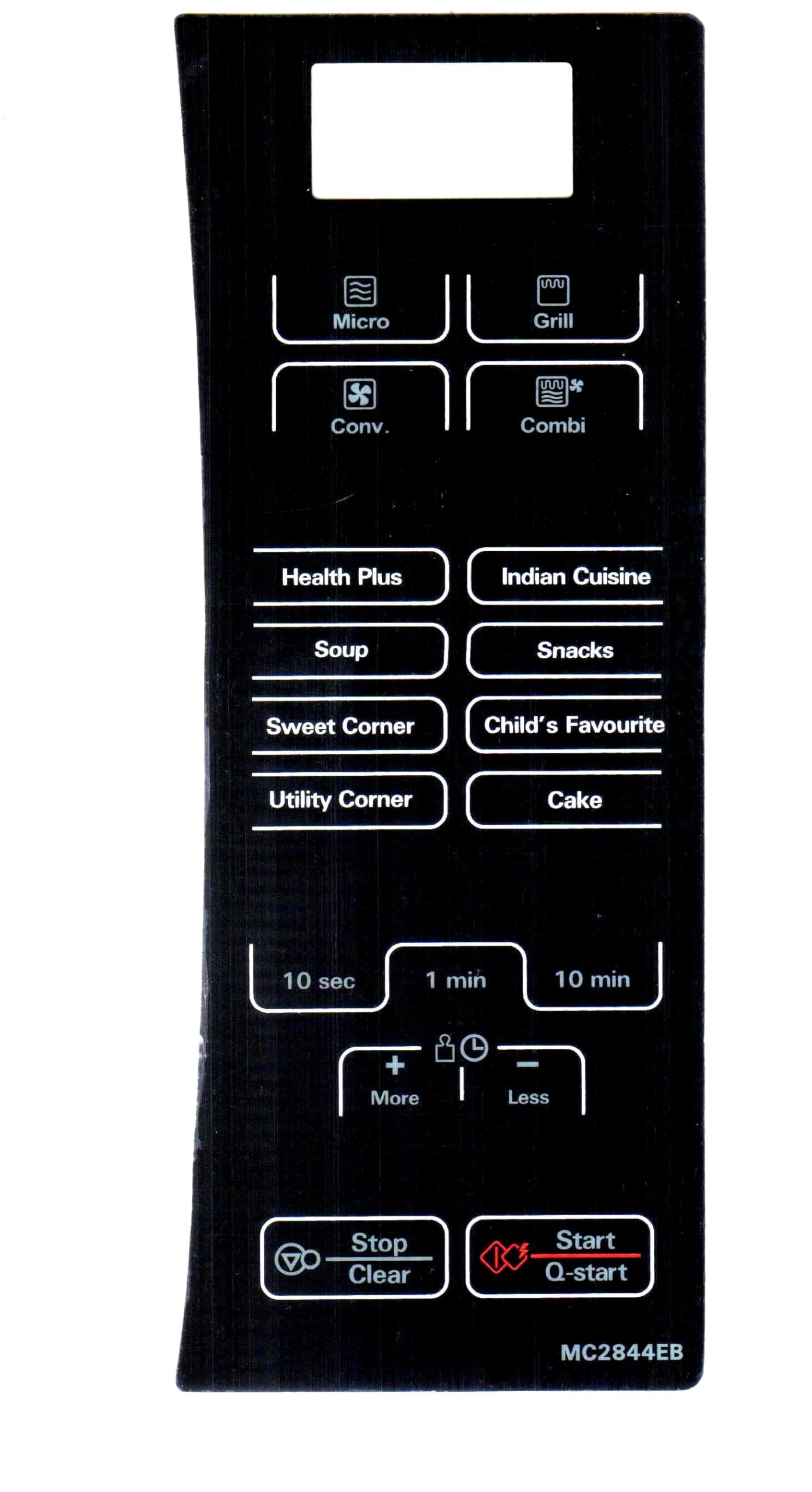 J K b K Microwave Oven Membrane Compatible/Replaceable for LG Microwave Model No. MC2844EB MC-2844EB MC2844-EB (Black)-picture-21
