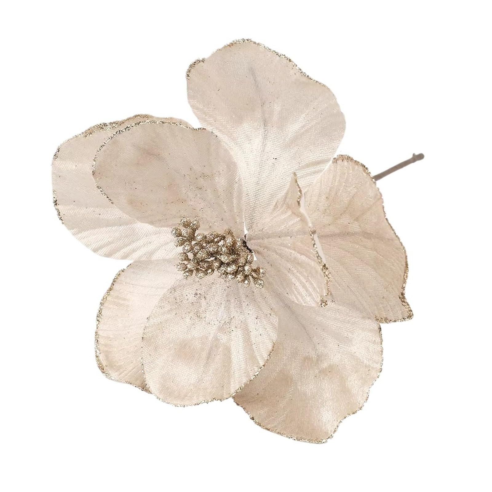 Casetlong 1Pc Artificial Flowers 24/28CM Fake Flower Tree Decoration For Home Decor Ornament DIY Garland Accessories(D Champagne)