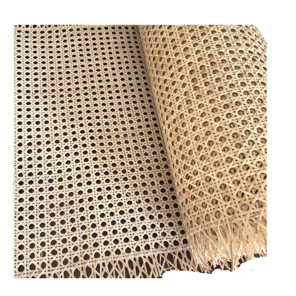 Ratan Rollo Mimbre,Rollo Ratan Rollo de cinta ratán natural real, material tejido hueco for muebles, sillas, mesas, gabinetes, reparación y decoración(40cm Width,0.6 Meters)