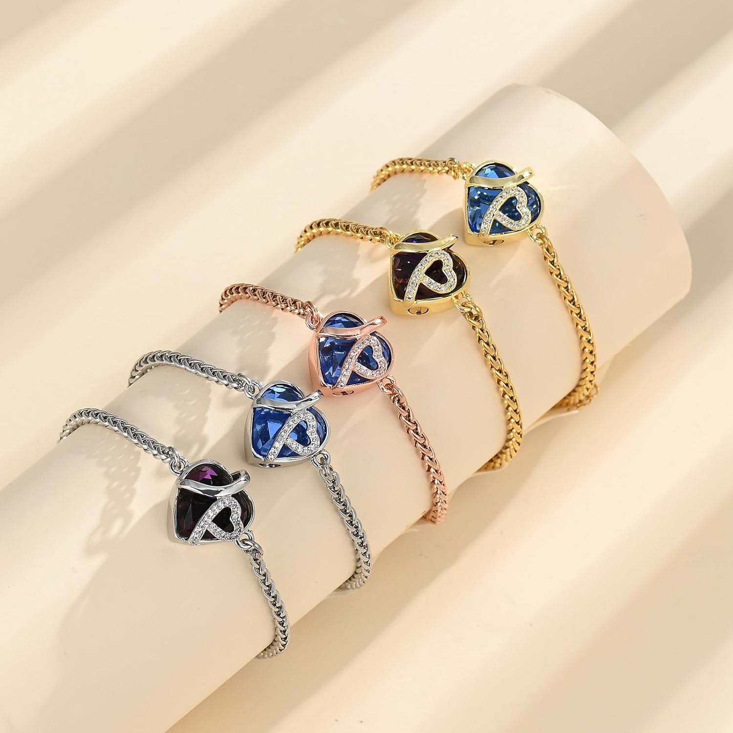 Cremation Jewelry Heart Urn Bracelet for Human Ashes for Women Men Memorial Keepsake Link Bracelet - Image 6