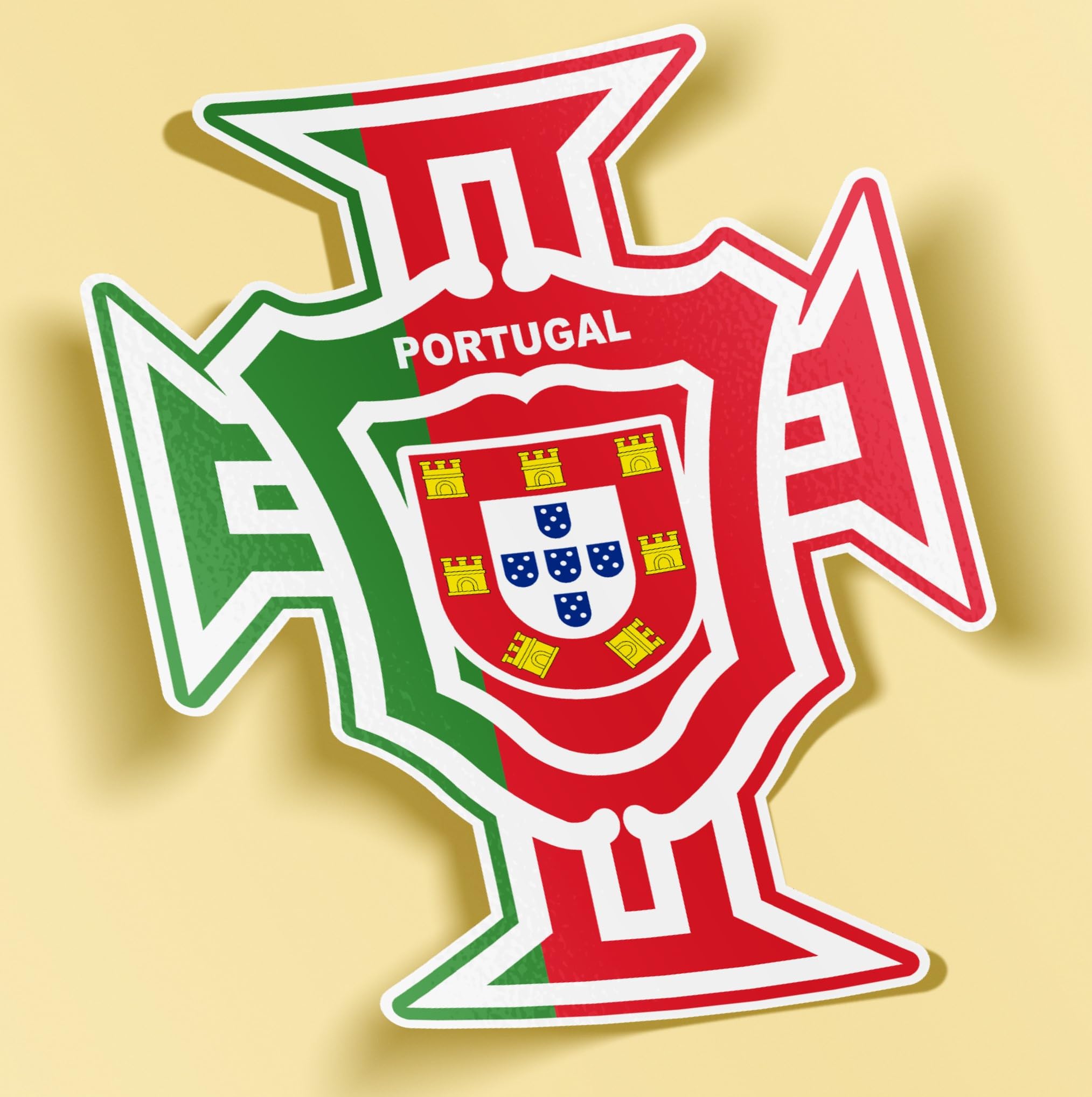 SC ® - Sticker/Autocollant - Portugal Croix - Fabrication Française (Hauteur 27 cm/Largeur 20 cm)