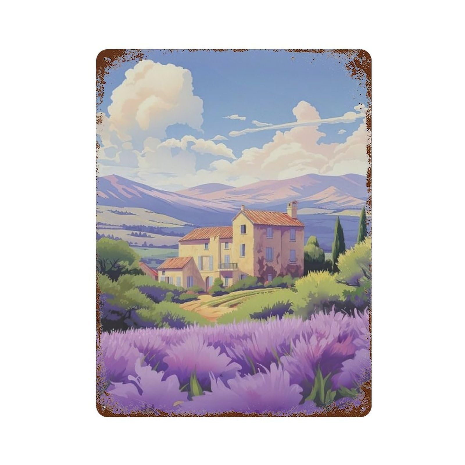xiaoxiaoshen Cityscape Provence France Wall Decor Art Metal Tin Poster Modern Home Decor Art Home Bar Shop Decorations Vintage Sign 40x30cm
