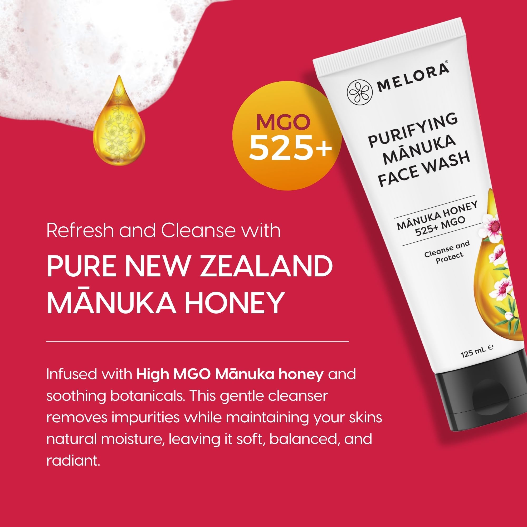Melora Manuka Honey Face Wash, 150 ml (Pack of 1) - Image 3