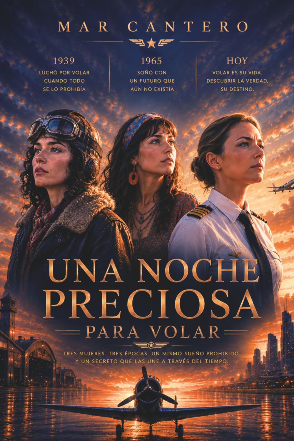 Una noche preciosa para volar: Una conmovedora historia sobre las primeras mujeres piloto españolas. Tres mujeres. Tres épocas. Un mismo deseo: volar.