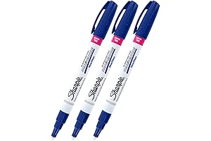 3-Pack of Blue Sharpie Fine Point Oil-Based Paint Markers