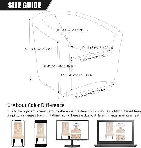 Miniatura 2 de SearchI - Funda protectora de sillón, diseño geométrico, de licra elástica, removible