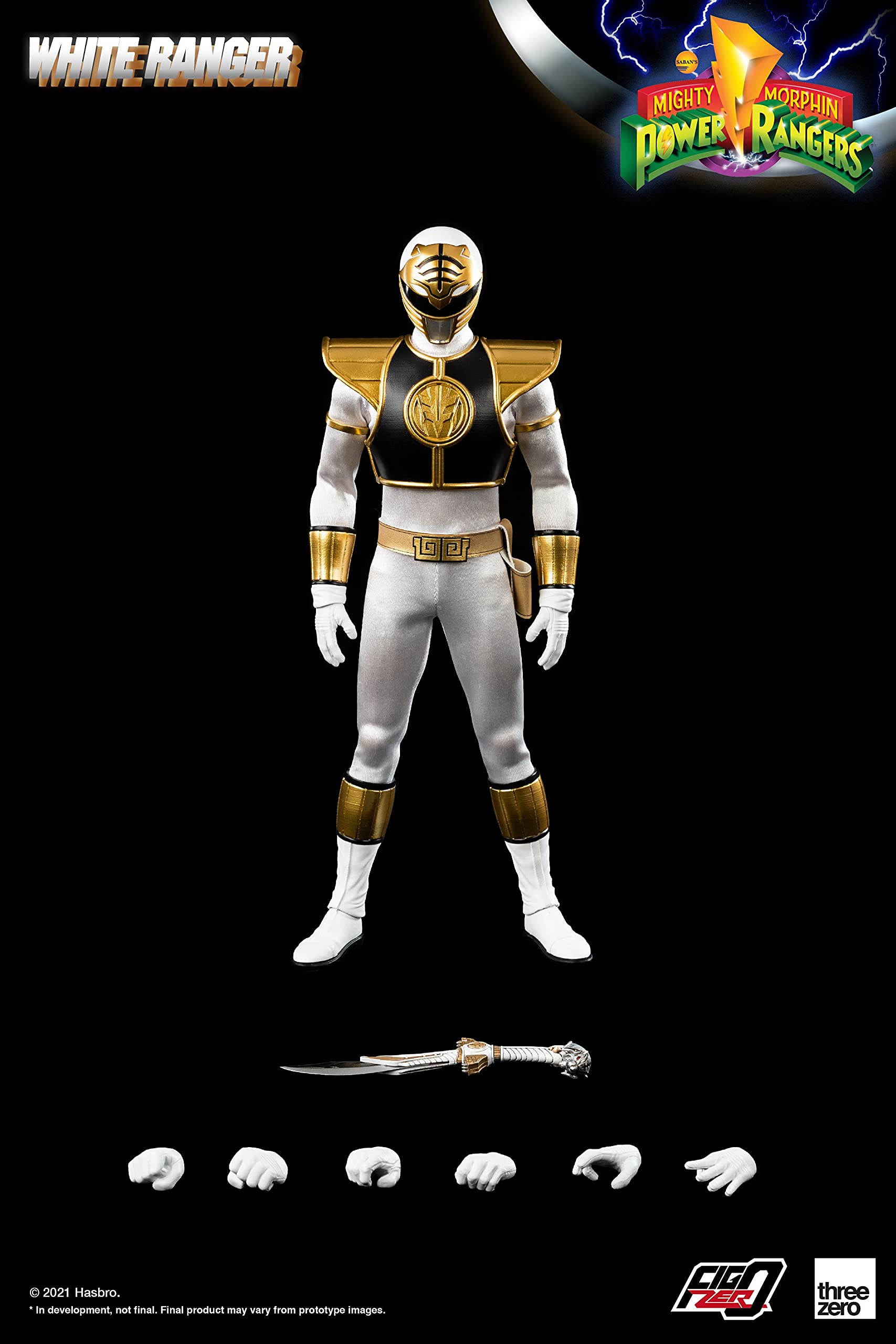 ThreeZero Mighty Morphin Power Rangers: White Ranger 1:6 Scale