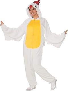 unisex-adult Chicken Hooded Zip Up Jumpsuit