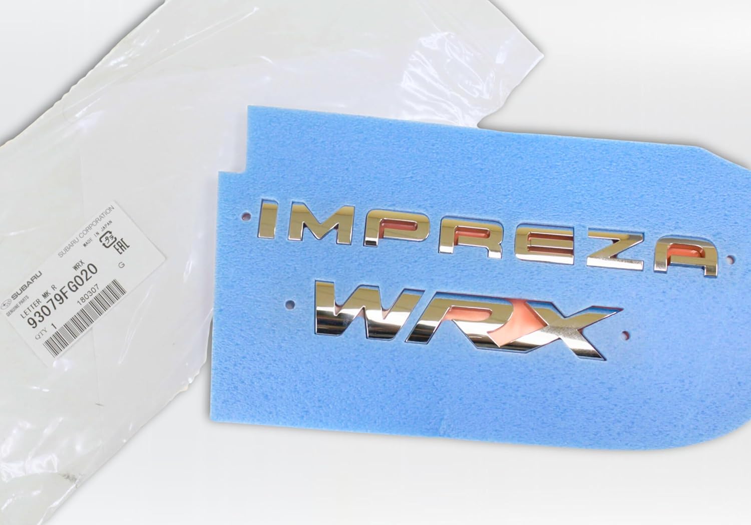 Genuine Rear Trunk Lid Badge Set IMPREZA WRX 93079FG020